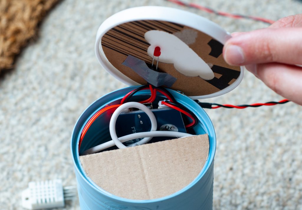 Sensors and cables in a can