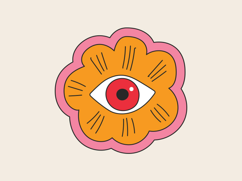 Flower with eye in the middle